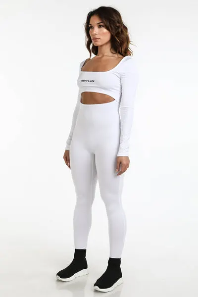 Thunderstruck Logo Jumpsuit White