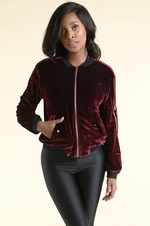 Sway Burgundy Bomber jacket