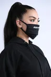 Cloth logo Face Mask Black (2 in 1 pack)