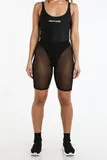 Logo Mesh Biker Shorts Black