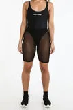 Logo Mesh Biker Shorts