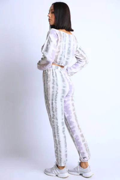 Fuzz Tie Die Lavender Set