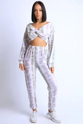 Fuzz Tie Die Lavender Set
