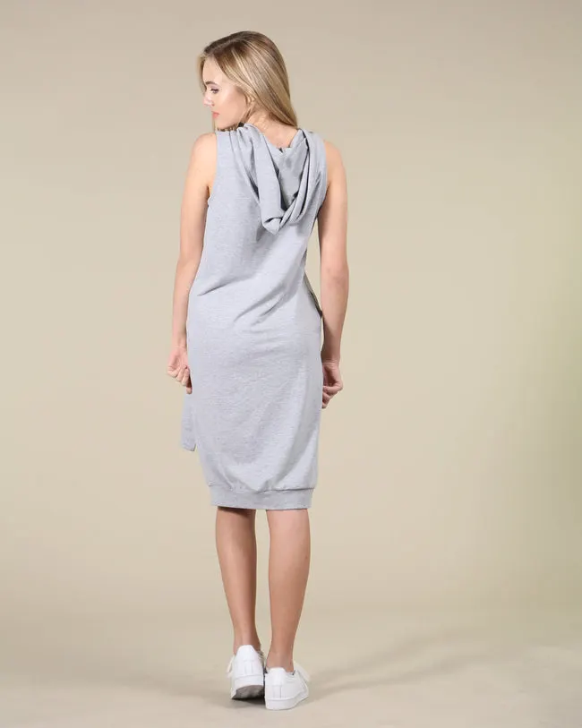 Nice Girl Grey Hooded dress