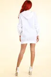 Riri White Hoodie Windbreaker  Dress