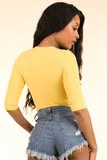 High Waisted Yellow Bodysuit - Alvy Luxe