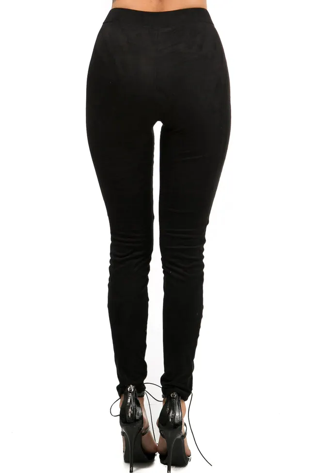 Lace Lace Suede Leggings