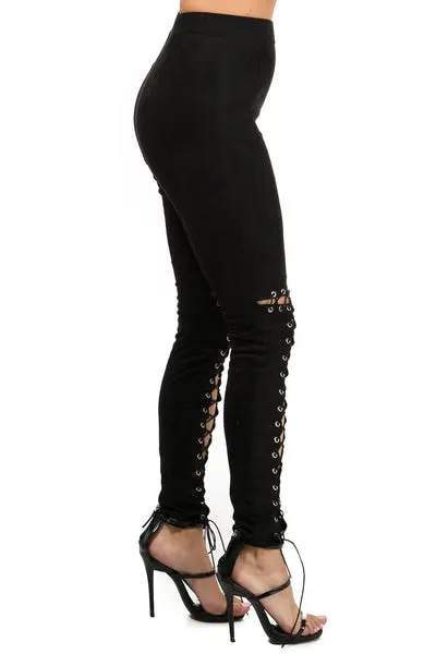 Lace Lace Suede Leggings