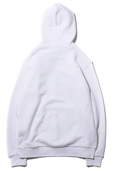 Logo oversize White Hoodie - Alvy Luxe
