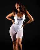 Logo Mesh Biker Shorts White - Alvy Luxe