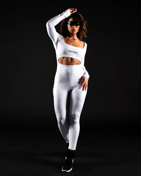 Thunderstruck Logo Jumpsuit White