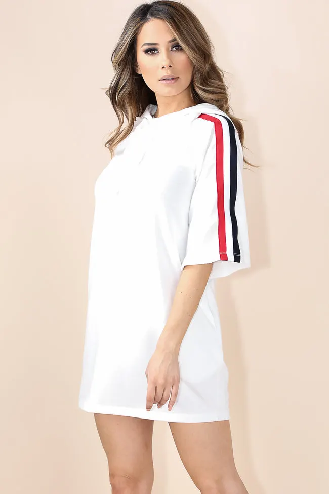 Wishing on me White Hoodie Dress