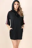 Wishing on me black Hoodie Dress