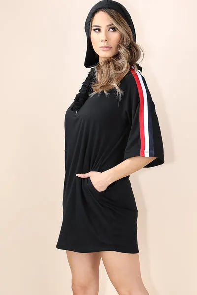 Wishing on me black Hoodie Dress
