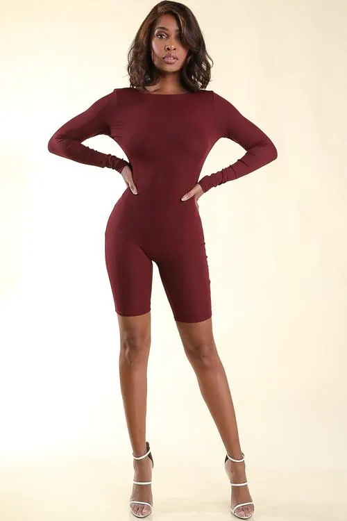 Beverly Burgundy Romper