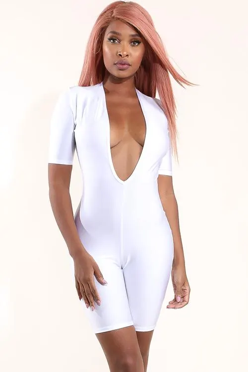 Sicko White biker romper