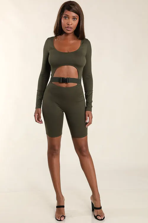 Lucky you Olive Romper
