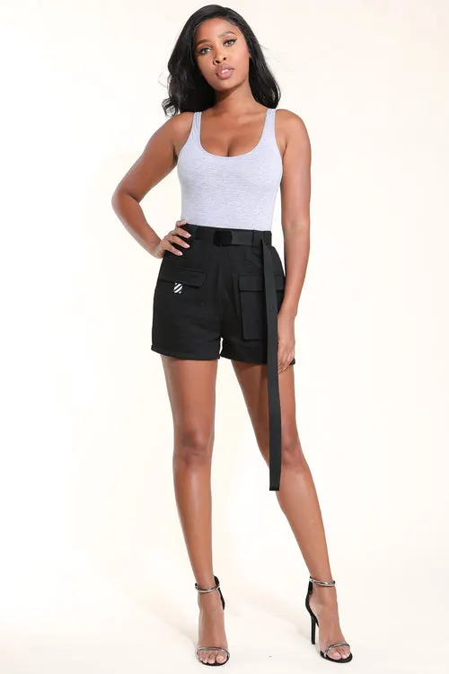 Issa dope vibe cargo Black shorts