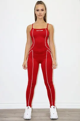 Lea Piped Jumpsuit (w/ jacket)