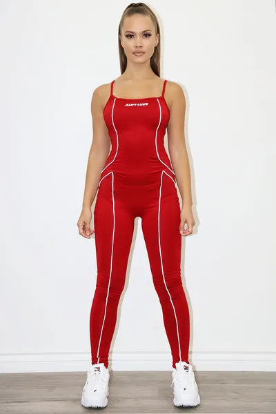 Lea Piped Jumpsuit (w/ jacket)