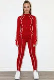 Lea Piped Jumpsuit (w/ jacket)