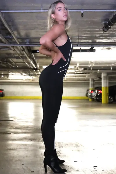 Lea Piped Jumpsuit (w/ jacket)