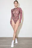 Logo Sheer Leopard Bodysuit