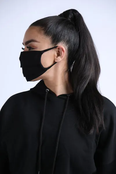 Cloth logo "A" Face Mask Black (2 in 1 pack)