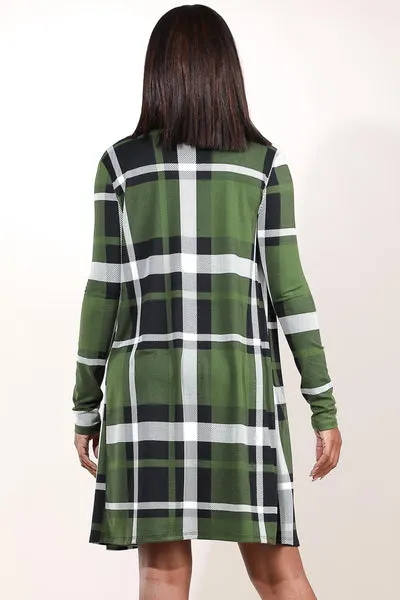 Yes Indeed Olive Plaid Set