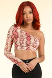 Snake print Coral top