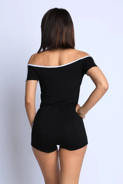 Accelerate Black Romper