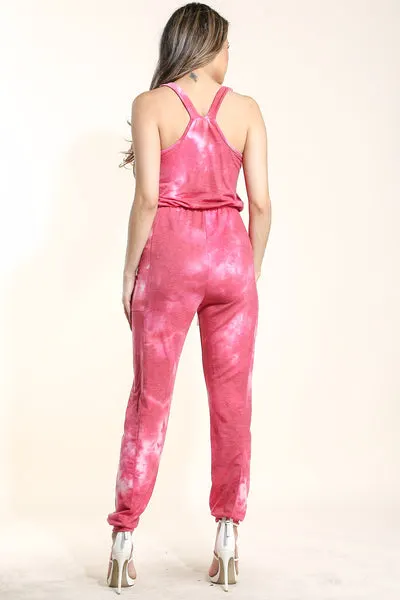 On that good good Red Tie dye jumpsuit - Alvy Luxe