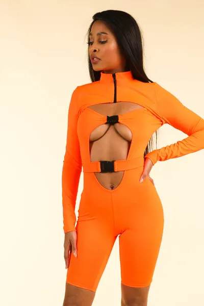 Flavor Of the Month Orange Romper - Alvy Luxe