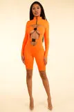 Flavor Of the Month Orange Romper - Alvy Luxe