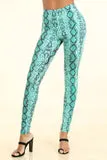 Snake Print Blue Leggings