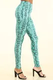 Snake Print Blue Leggings