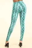 Snake Print Blue Leggings