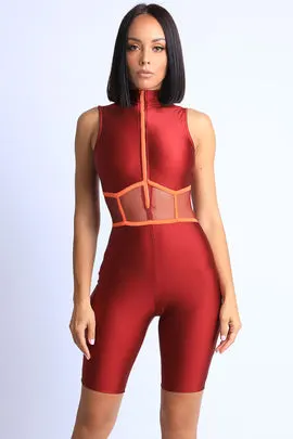 Neo Burgundy Romper