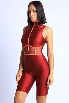 Neo Burgundy Romper