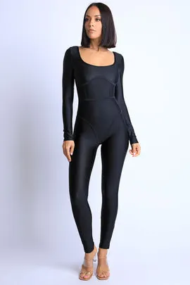 Nylon Pipped Jumpsuit
