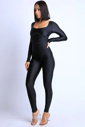 Nylon Pipped Jumpsuit