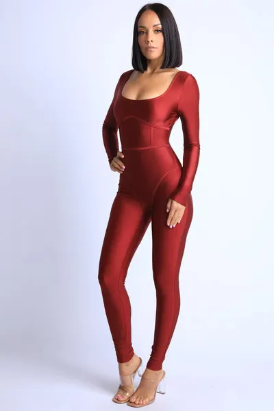 Nylon Pipped Jumpsuit