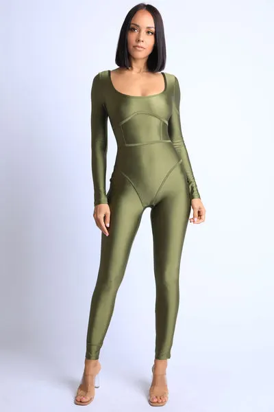 Nylon Pipped Jumpsuit