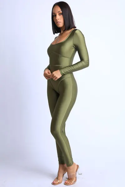 Nylon Pipped Jumpsuit