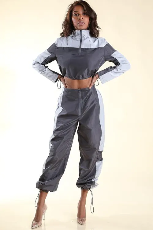 No Steez Grey Windbreaker set
