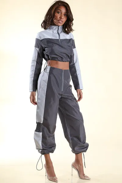 No Steez Grey Windbreaker set