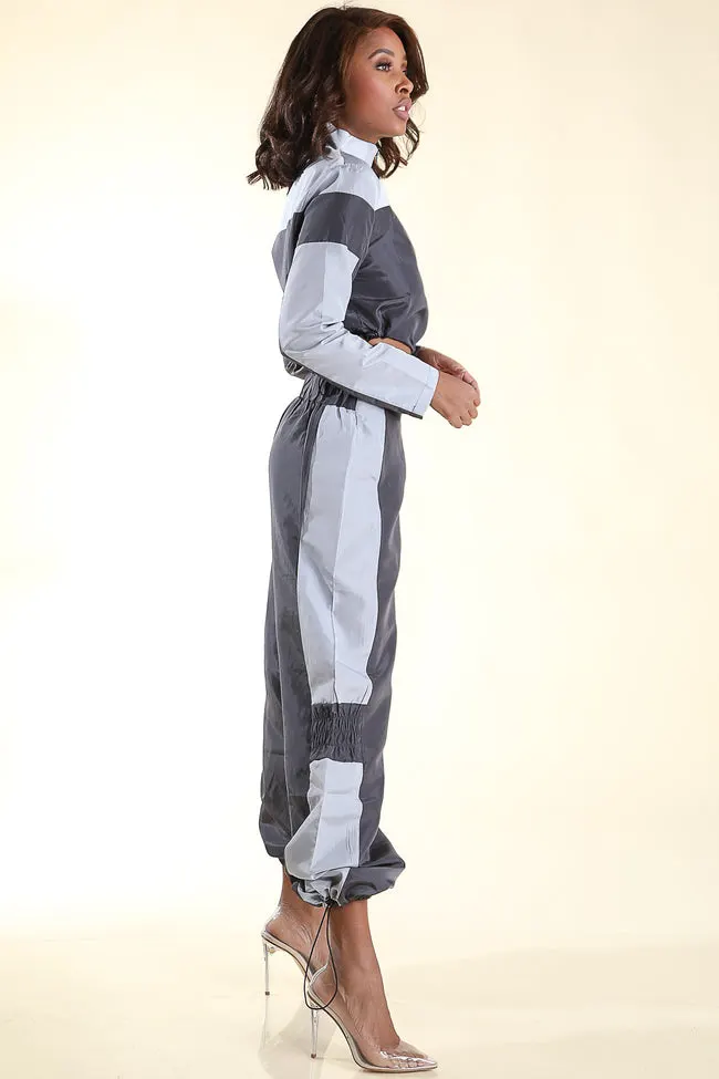 No Steez Grey Windbreaker set