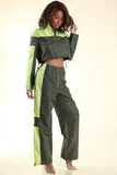 No Steez Olive Windbreaker set