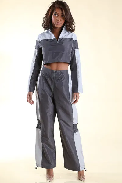 No Steez Grey Windbreaker set