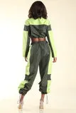 No Steez Olive Windbreaker set